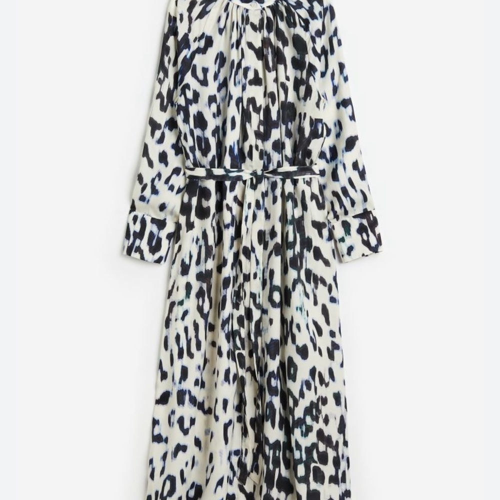 H&M Tie Belt Leopard Dress NWOT